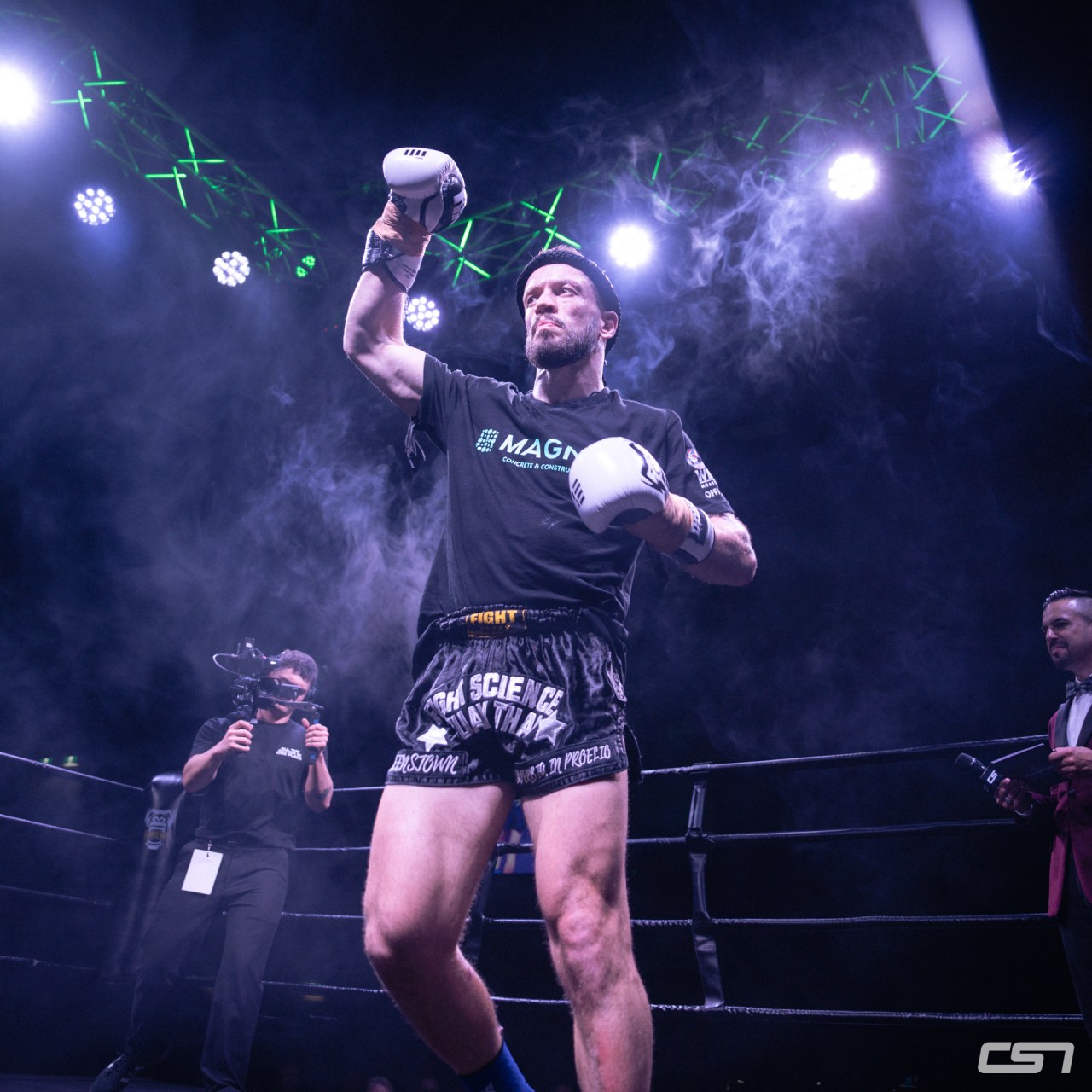 Rob Horrocks in the ring after a fight